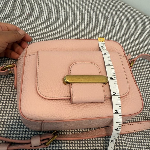 Fossil Pink Pebble Leather Crossbody Bag Purse - Picture 10 of 12